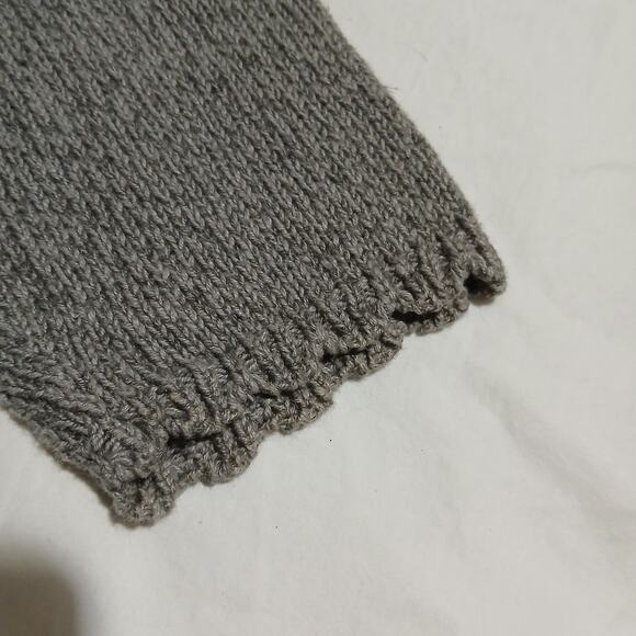 VTG Jantzen Classic Color Block Sweater Embroidered By Hand L/XL Grey/Aqua - Picture 8 of 16